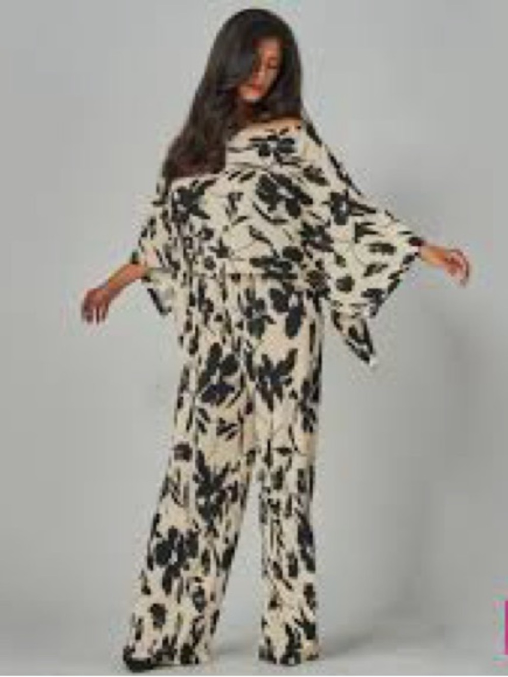 NWT SET Size S Love Poem - Soft Black and White Floral Top and Pants